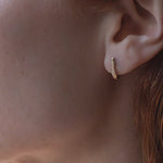 Crooked Fern Mini Hoop Earrings