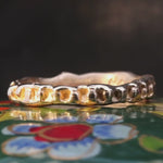 Close-up of Hand-Carved HALLE Ring Showcasing Textured Finish