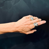 WORKSHOP RING No. 1 - Silver, diamond, ruby, sapphires.