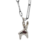 WORKSHOP No. 11  Pendant - Hare -  Sterling Silver, Sapphire, Ruby, Diamond