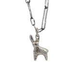 WORKSHOP No. 10  Pendant - Hare -  Sterling Silver, Ruby, Diamond, Ghost