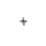 Star Stud Earring - Silver + Champagne Diamond