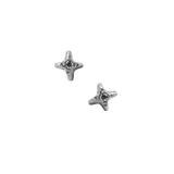 Star Stud Earring - Silver + Champagne Diamond