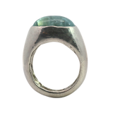 TUVA Dome Ring - Sterling Silver + Aquamarine