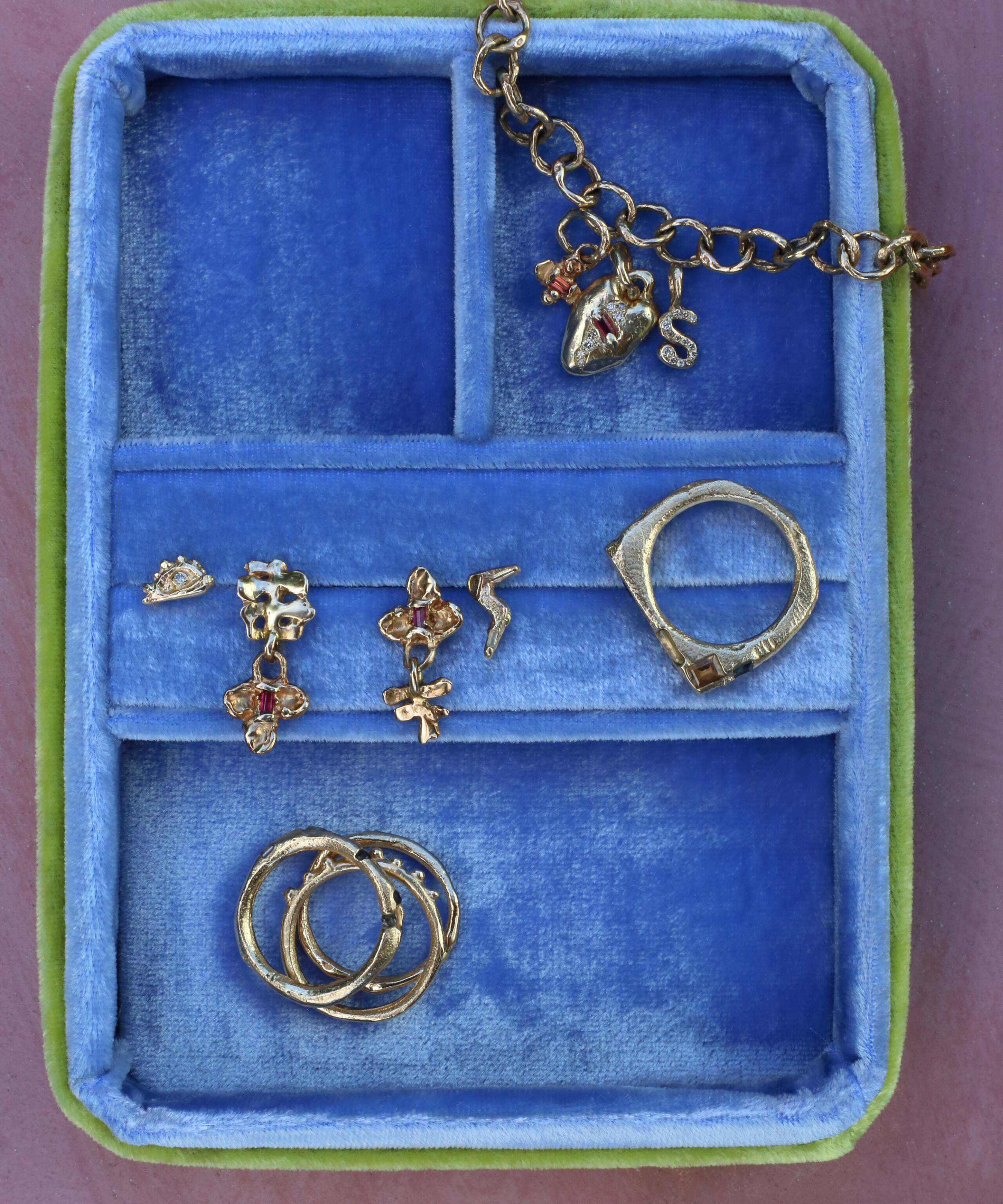 Jewelry Box open view showing contents