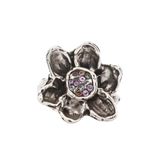 RORA Flower Signet Ring No.01 - Sterling Silver + Sapphires