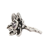RORA Flower Signet Ring No.01 - Sterling Silver + Sapphires