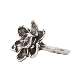 RORA Flower Signet Ring No.03 - Sterling Silver + Sapphires