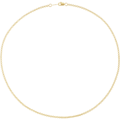round rolo chain link necklace in 14k gold