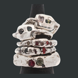 RAVEN Ring No. 042622 - Sterling Silver + Sapphire