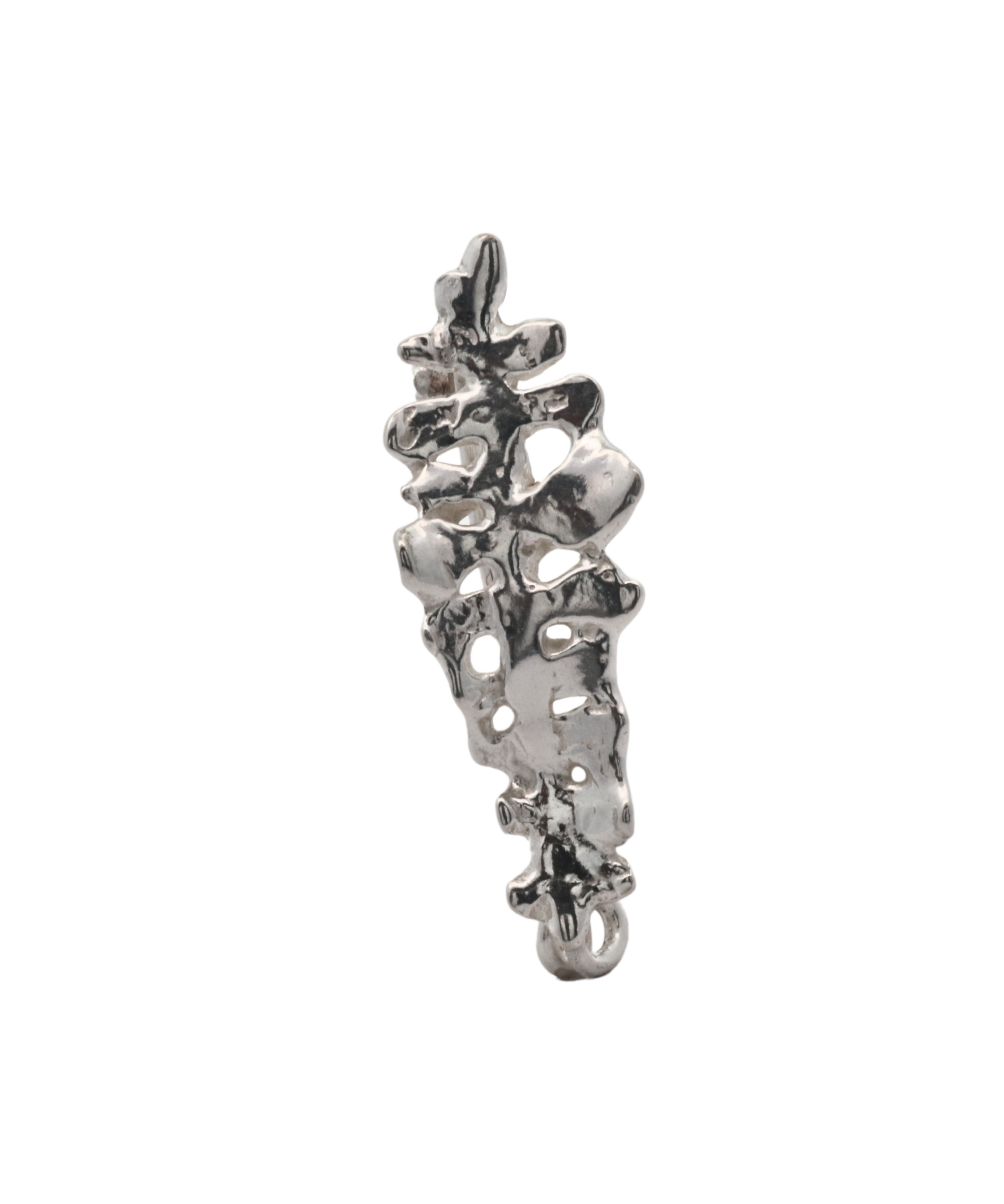 BIG FERN Brooch in recycled sterling silver, lost wax cast
