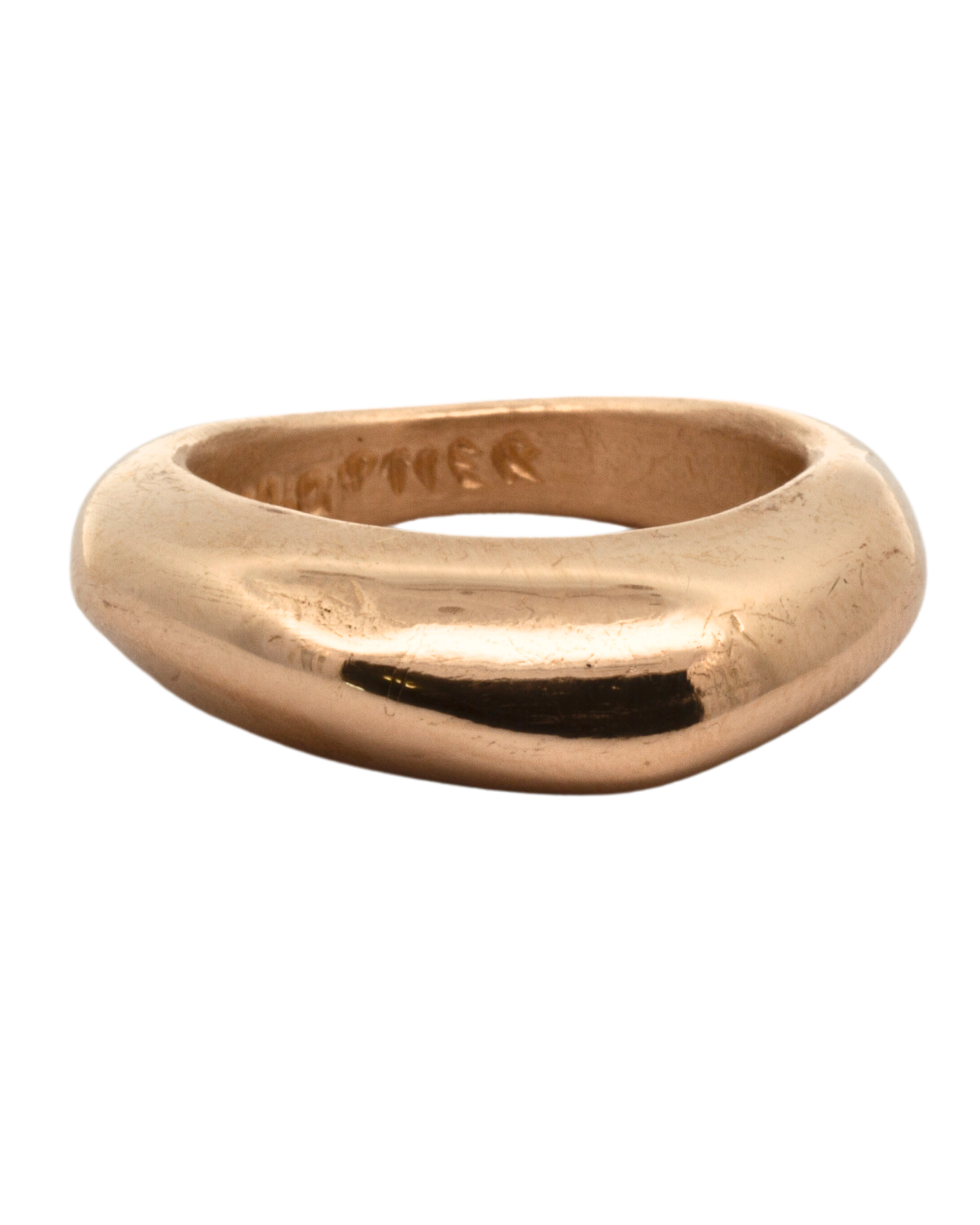 Artisan-Crafted GLENR Dome Ring Stack in Recycled Platinum

