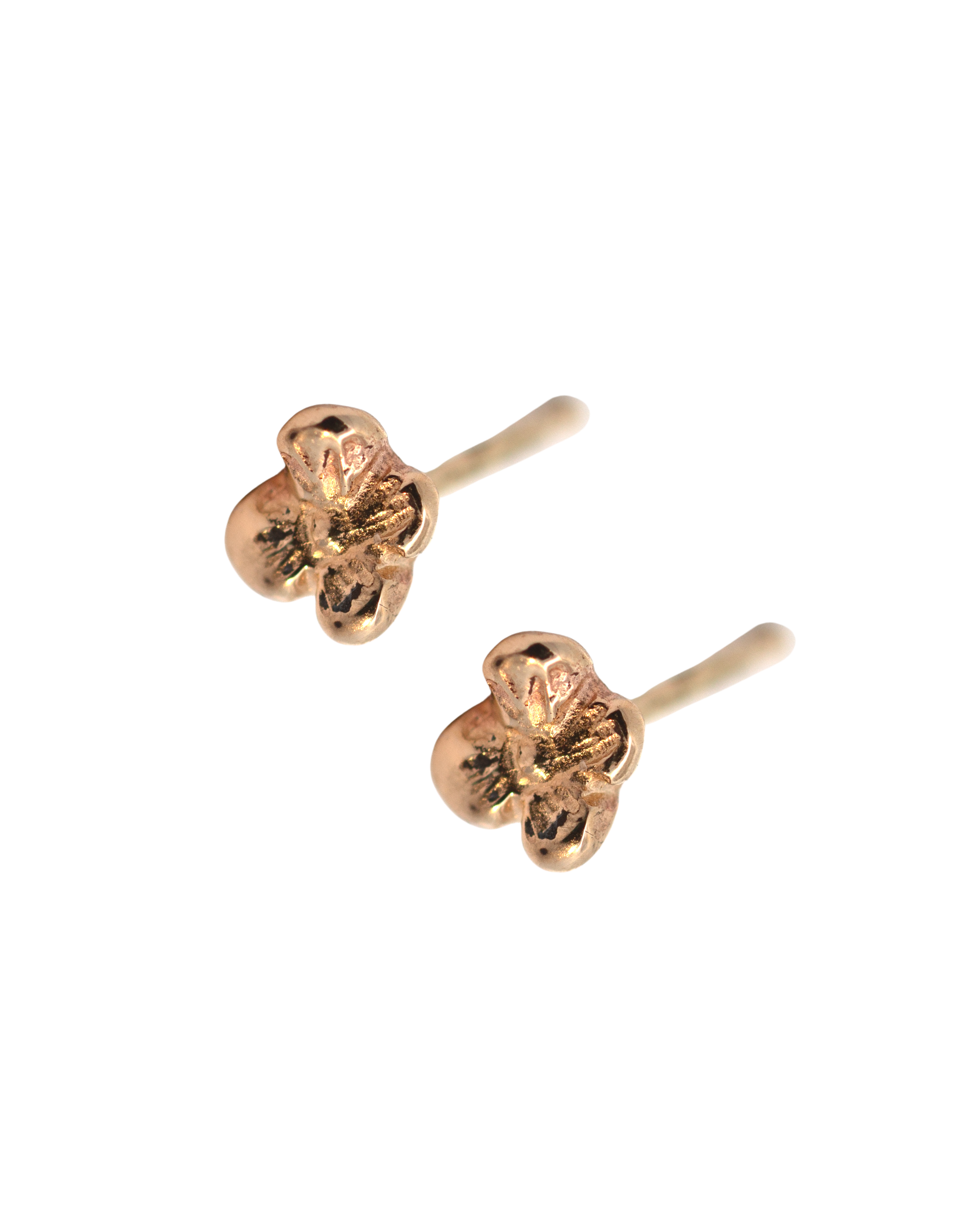 Artisan-Crafted IDUN MINI Stud Earrings in Recycled Platinum
