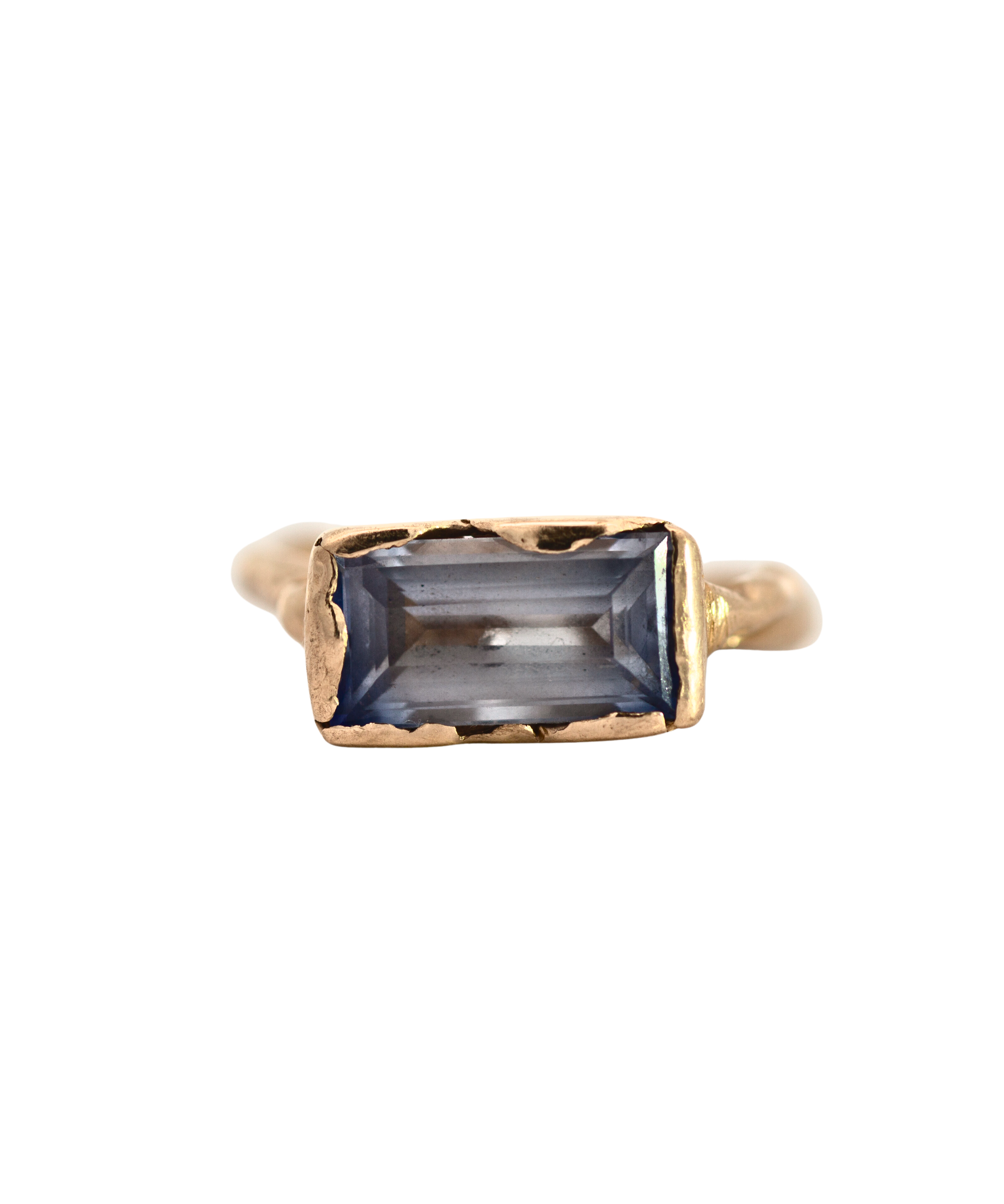 Artisan-Crafted OOAK Montana Sapphire Ring in 14K Fairmined Gold
