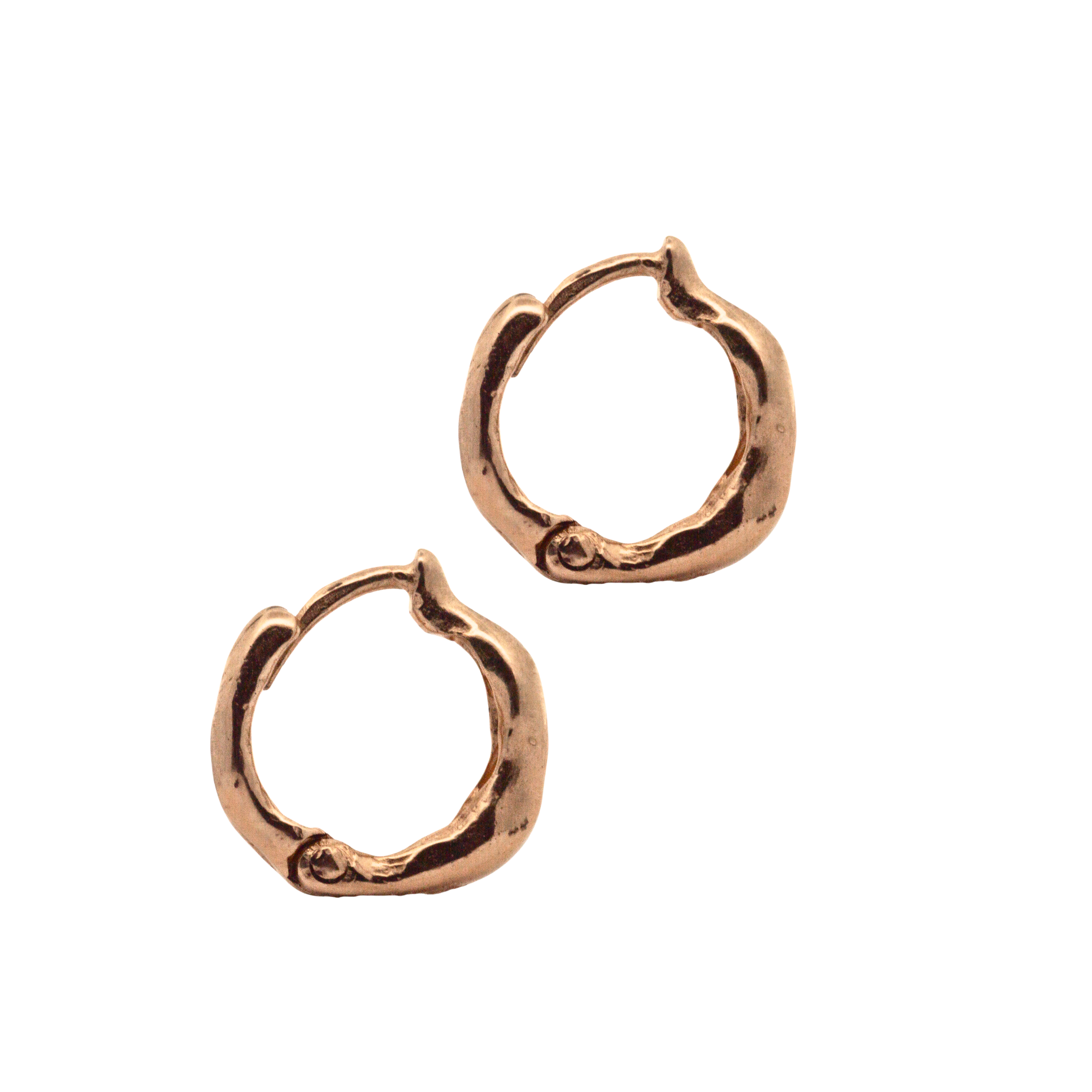 Artisan-Crafted TILDA MINI Hoops in Recycled Platinum with Letter Charms