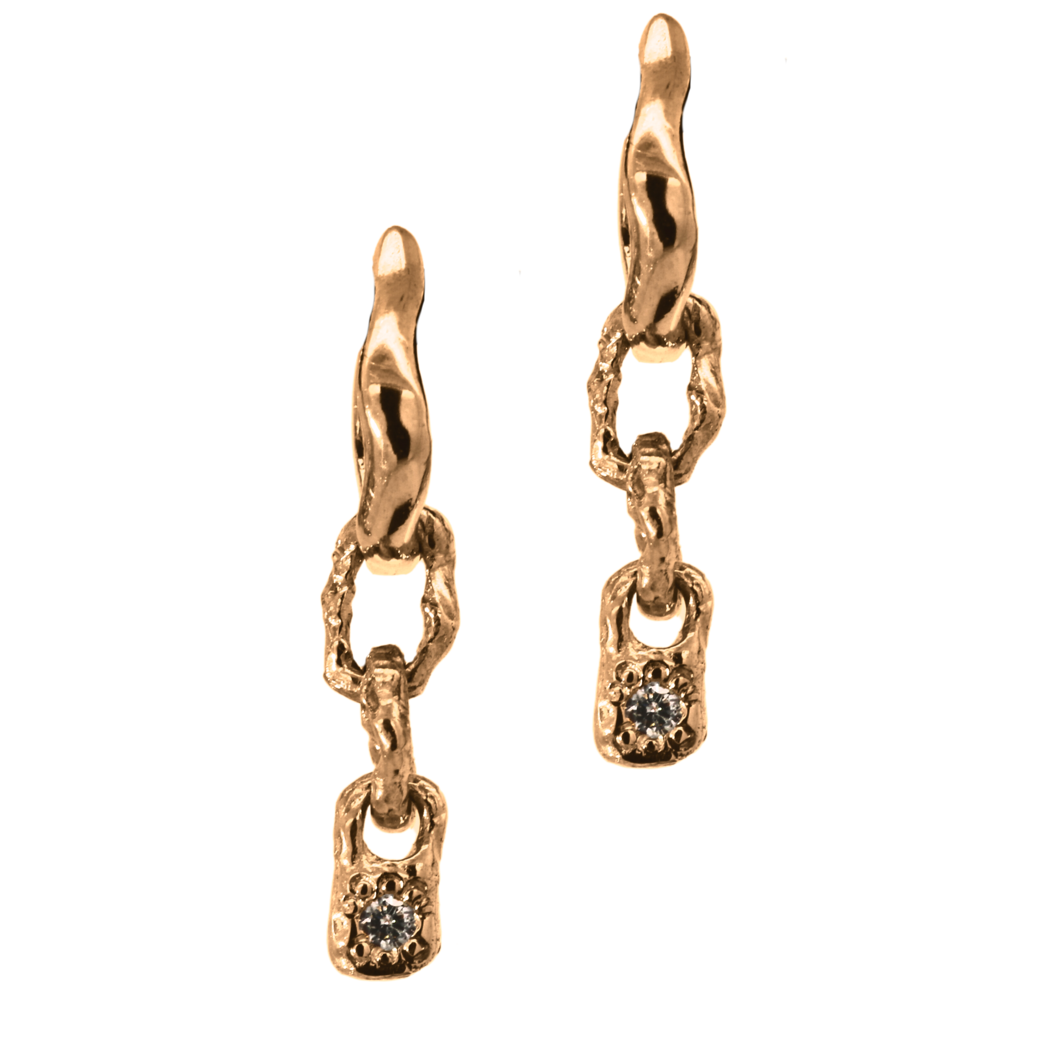 BB Charm Displayed on Tilda Hoop Earring