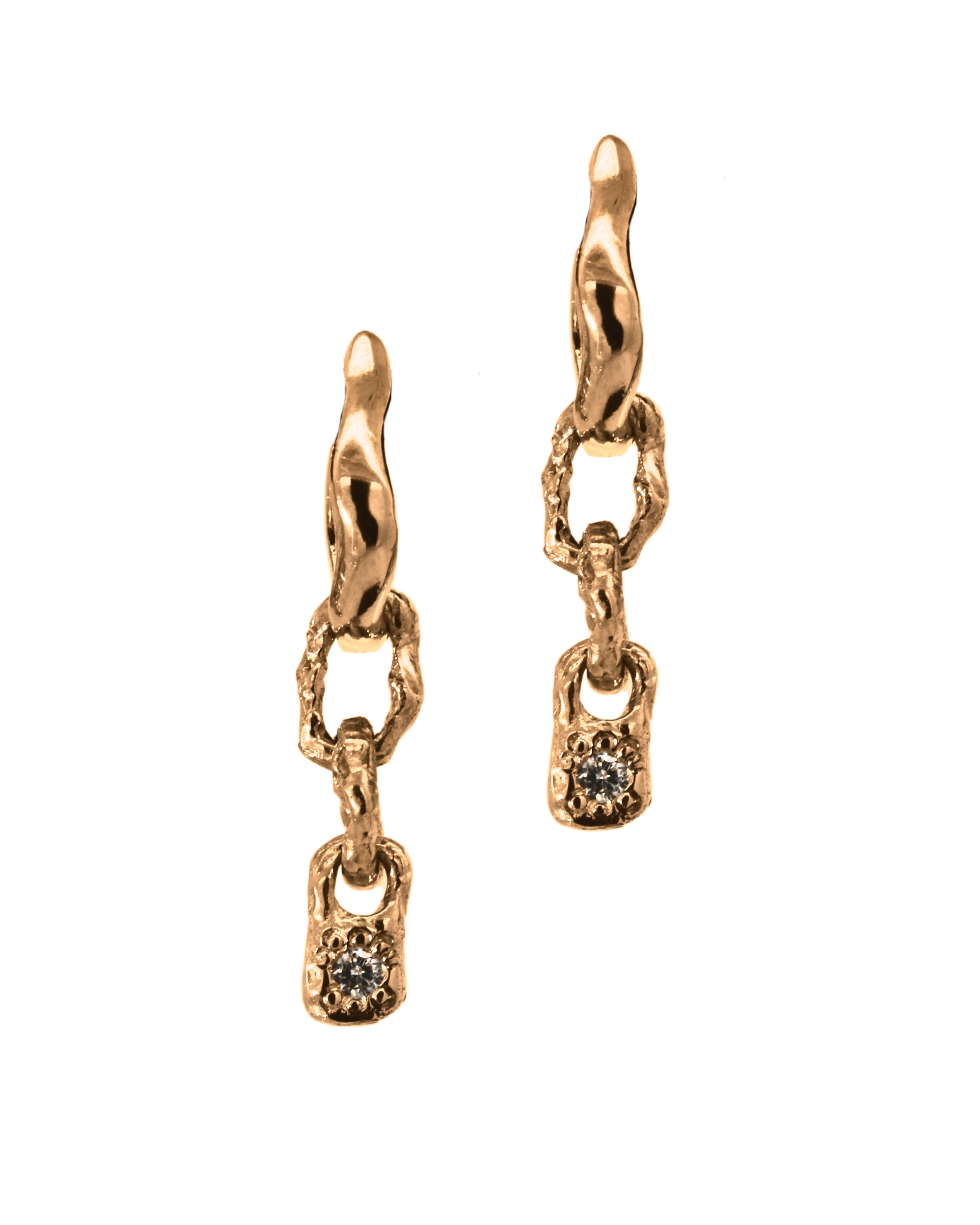 BB Charm Displayed on Tilda Hoop Earring