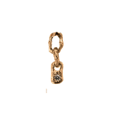 BB Single Hoop Charm in 14K Yellow Fairmined Gold with Diamond Accent