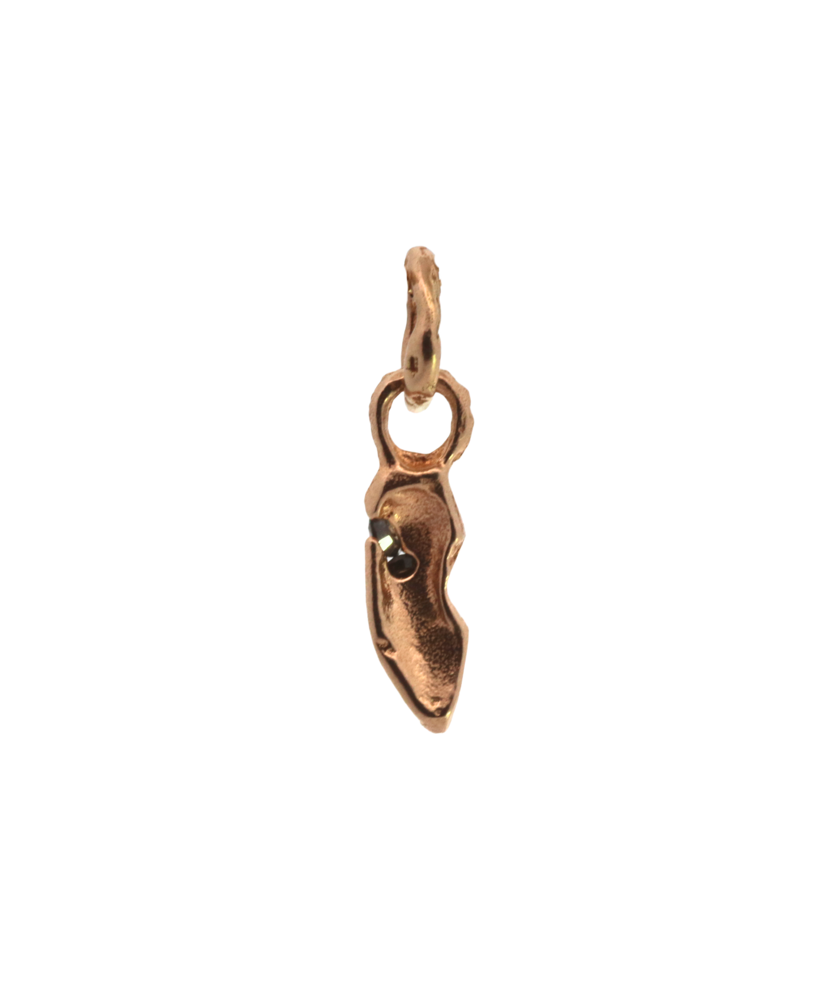 BFF HEART SET Charms scale view, 14K Fairmined gold with sapphires