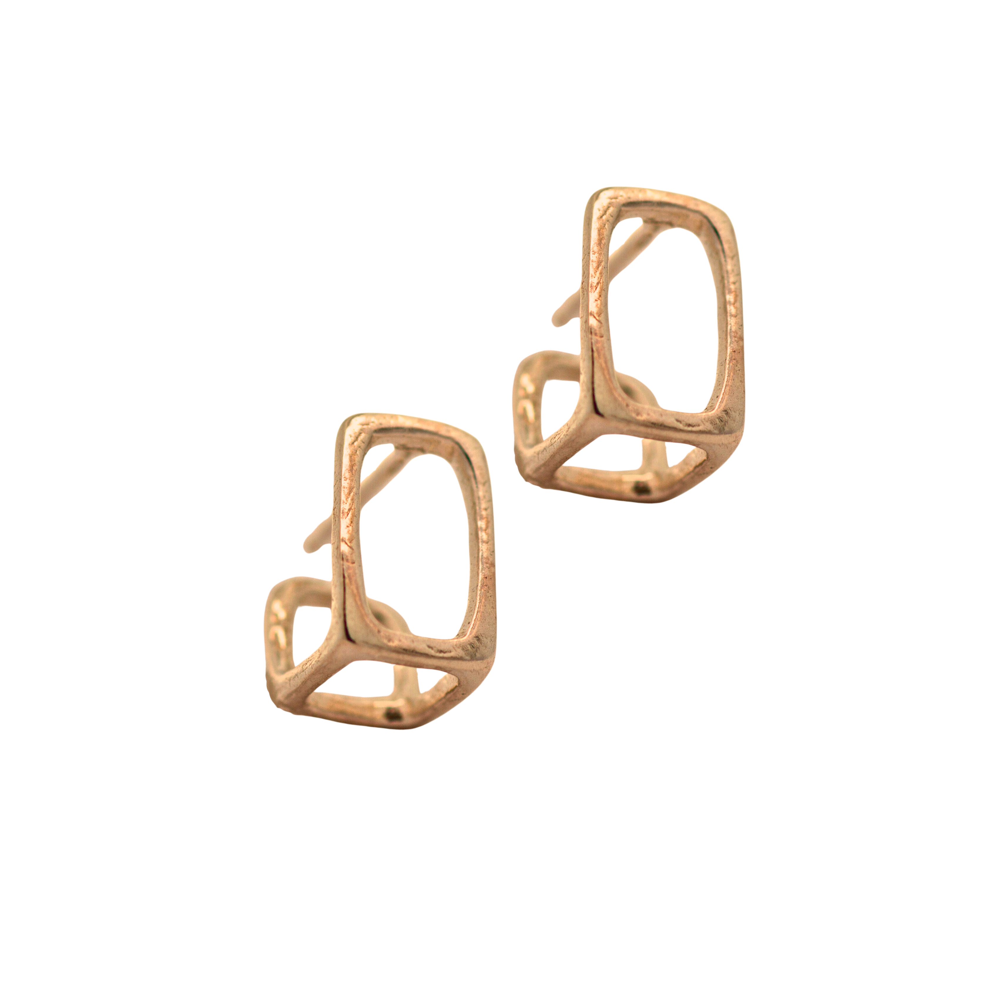 BOX Hoop Earrings in 14K Yellow Fairmined Gold