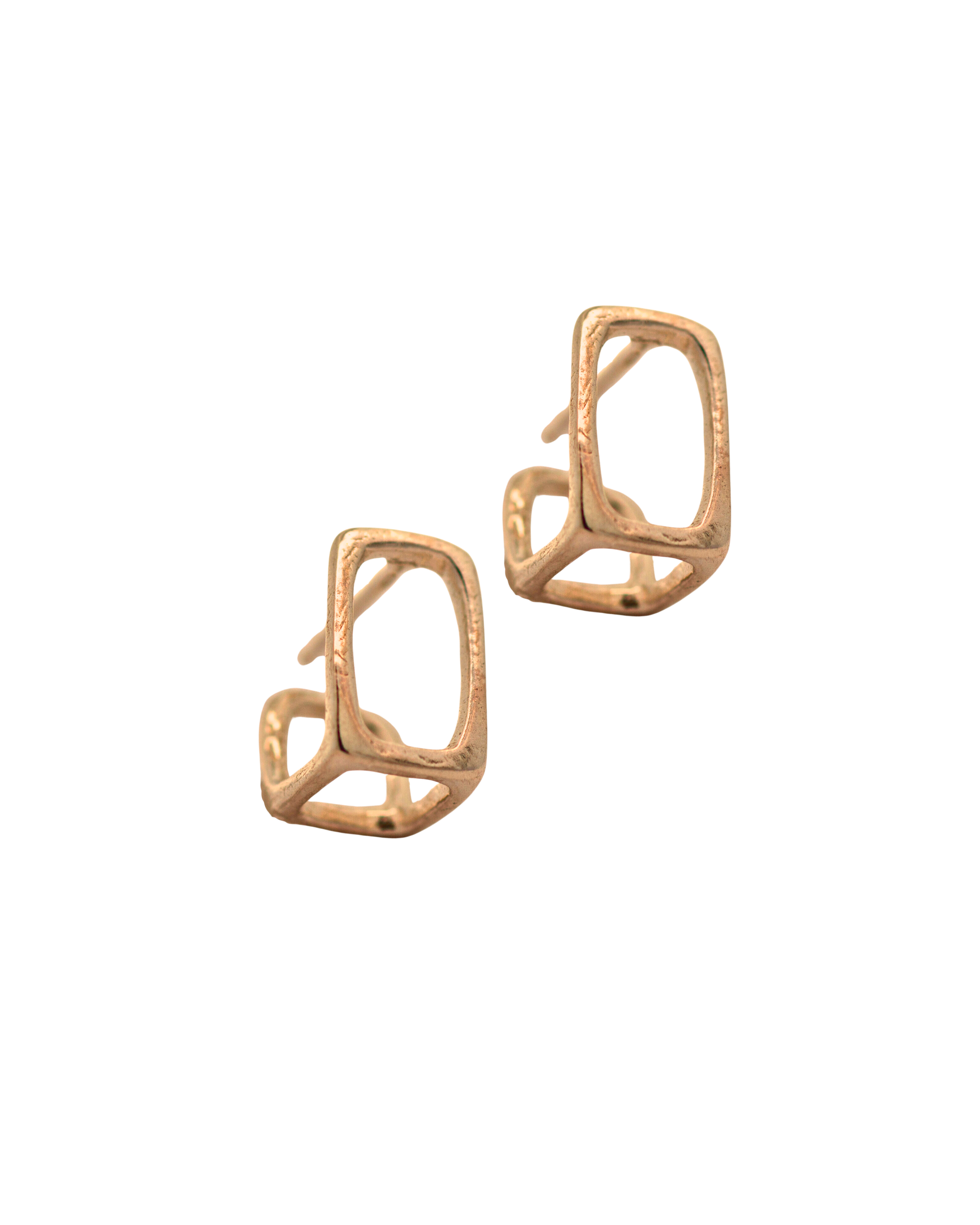 BOX Hoop Earrings in 14K Yellow Fairmined Gold