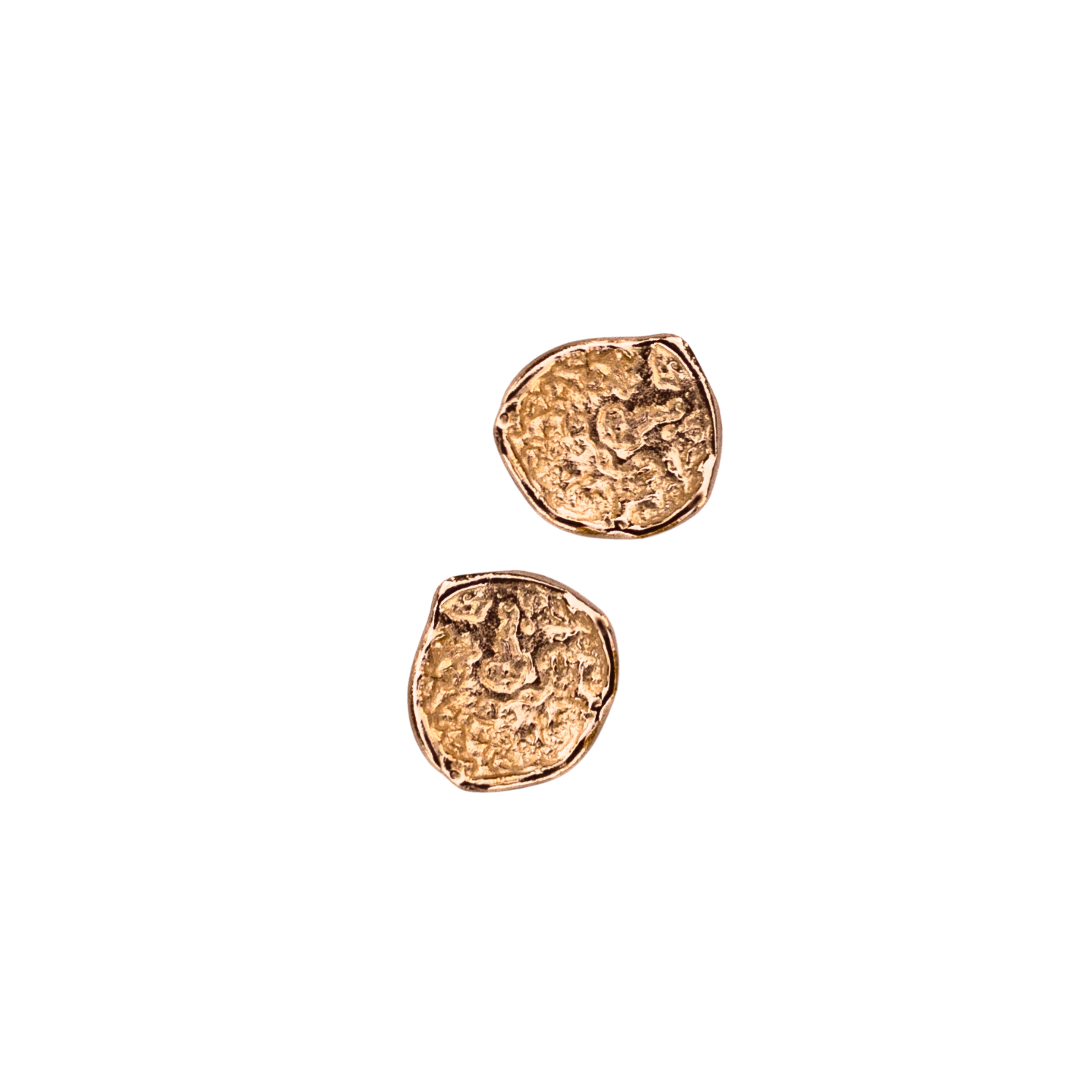 Big Moon Stud Earrings in 14K Yellow Fairmined Gold