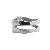 X- TWO RIVERS Narrow Band Ring - Sterling Silver
