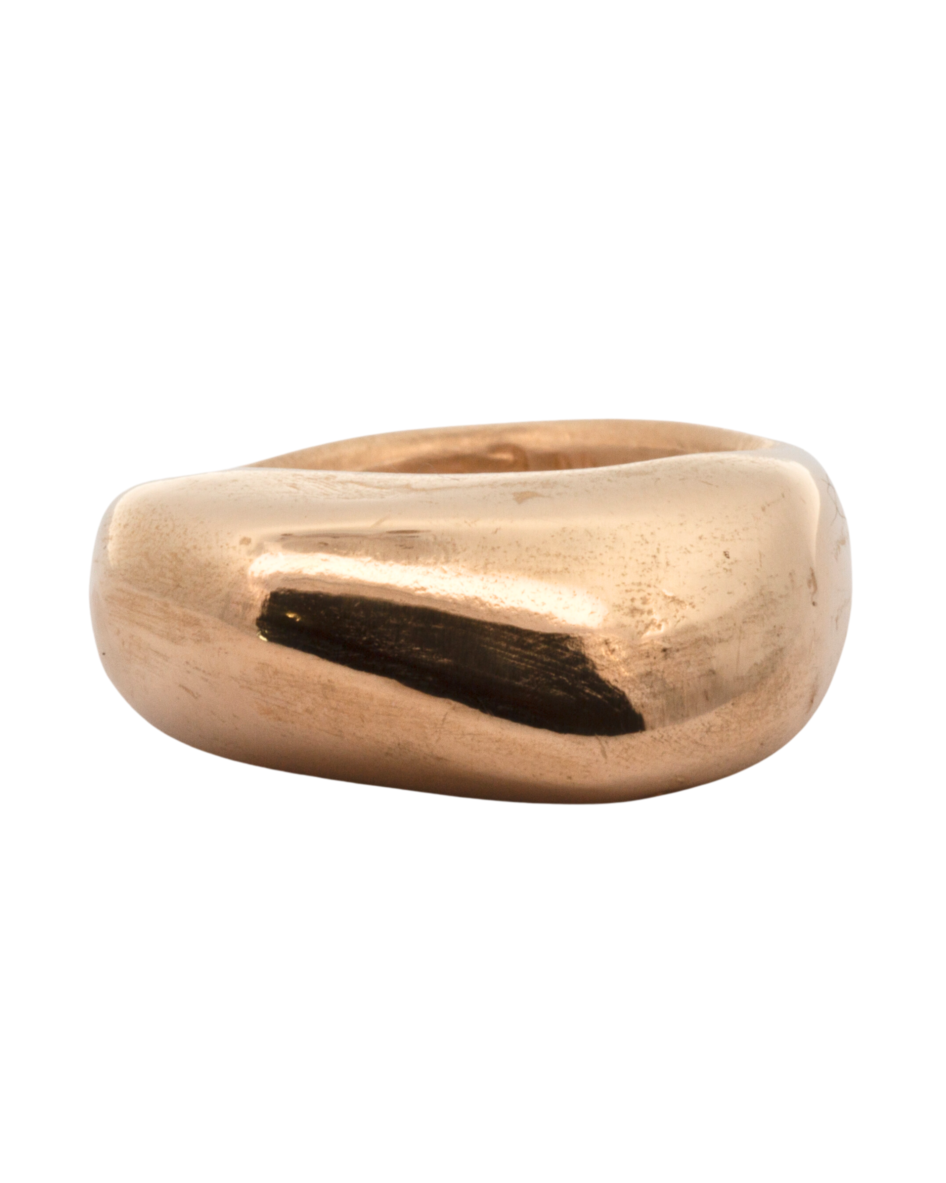 Close-up of Hand-Carved GLENR Round and Square Dome Rings