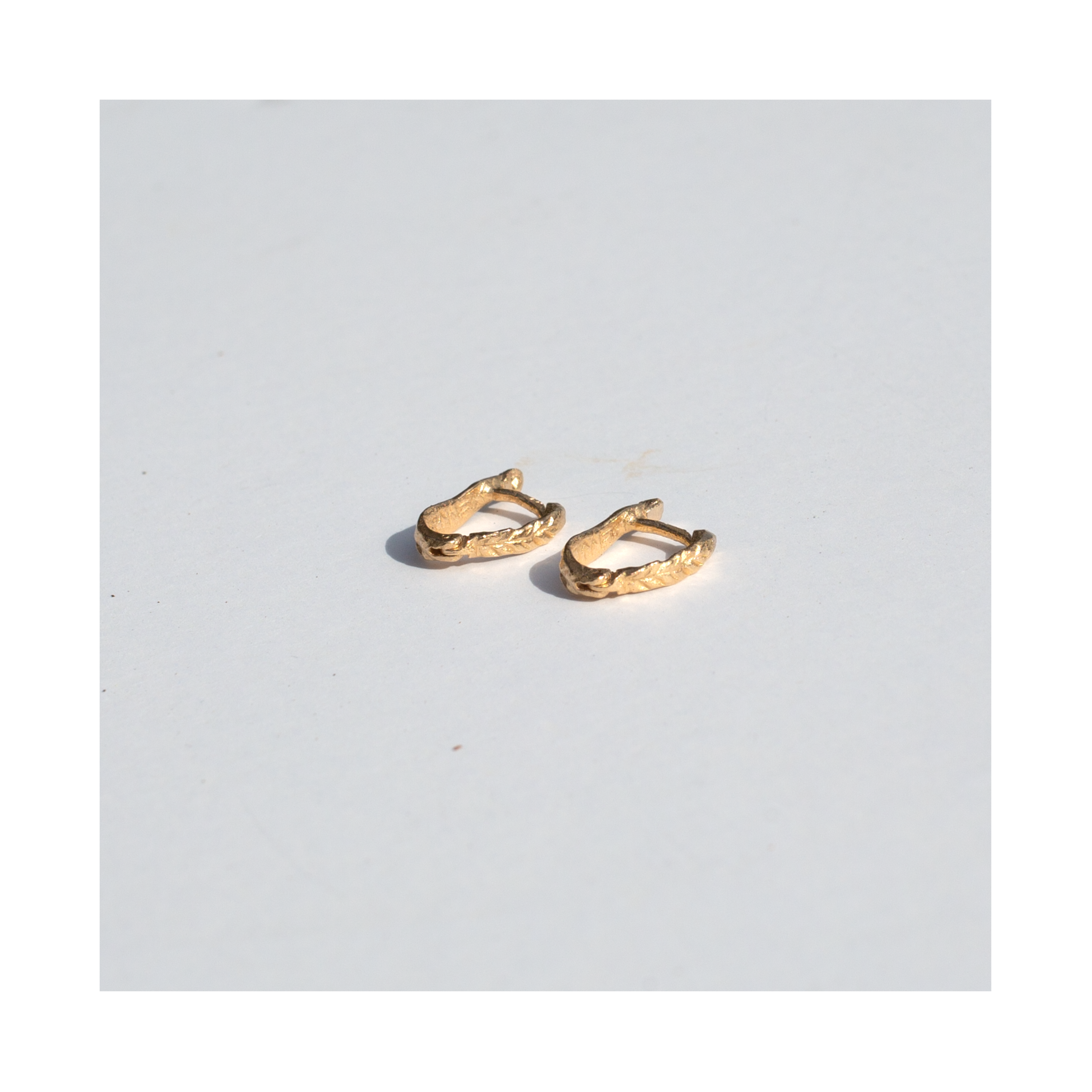 Crooked Fern Mini Hoop Earrings with Elegant Style

