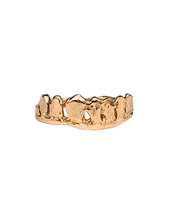 DORTE Sea Kelp Stacker Ring in Fairmined Gold with Organic Texture