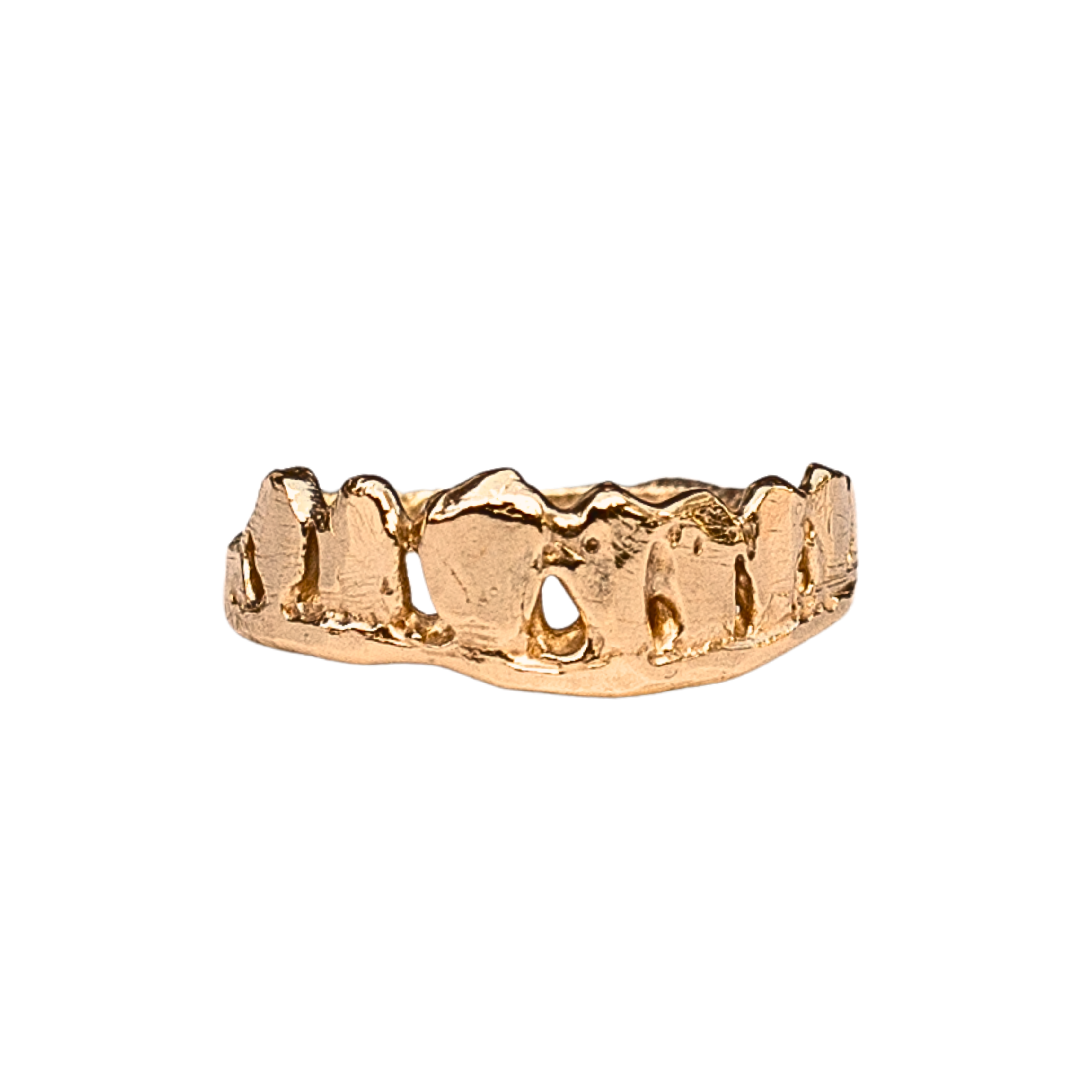 DORTE Sea Kelp Stacker Ring in Fairmined Gold with Organic Texture