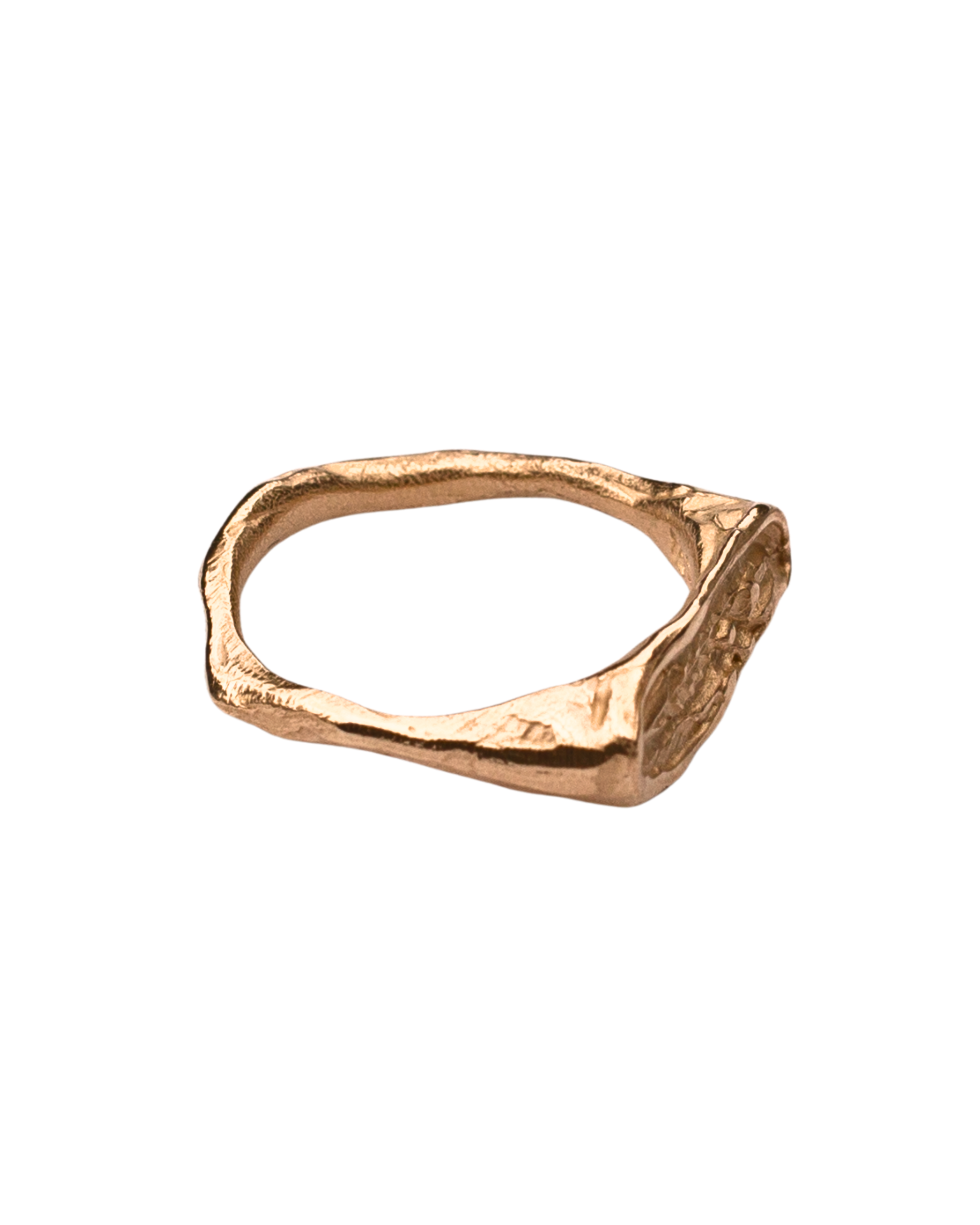 Detail of Fossil Fern Motif on FRIKA Wide Stacker Ring