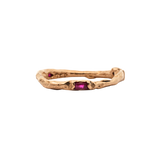 EINAR Stacking Ring with Ruby Baguettes in 14K Fairmined Gold