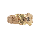 ERNA Ring with Champagne Diamond Round Brilliant 14K Fairmined Gold