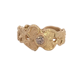 ERNA Ring with Champagne Diamond Round Brilliant 14K Fairmined Gold