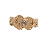 ERNA Ring with Champagne Diamond Round Brilliant 14K Fairmined Gold