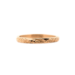 FERN Stacker Ring in Fairmined Gold with Hammered Finish
