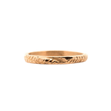 FERN Stacker Ring in Fairmined Gold with Hammered Finish