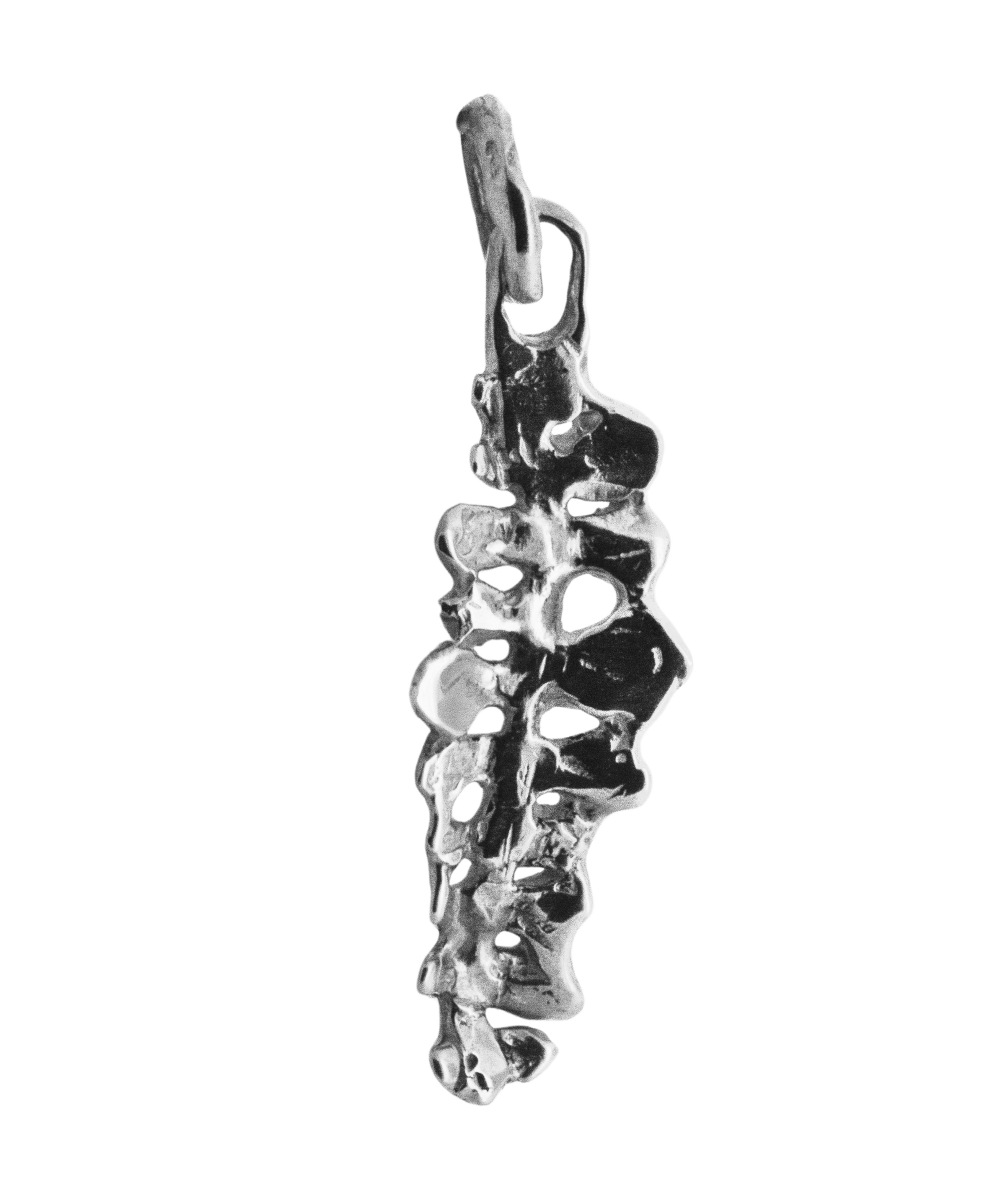 BIG FERN Pendant in recycled sterling silver, lost wax cast