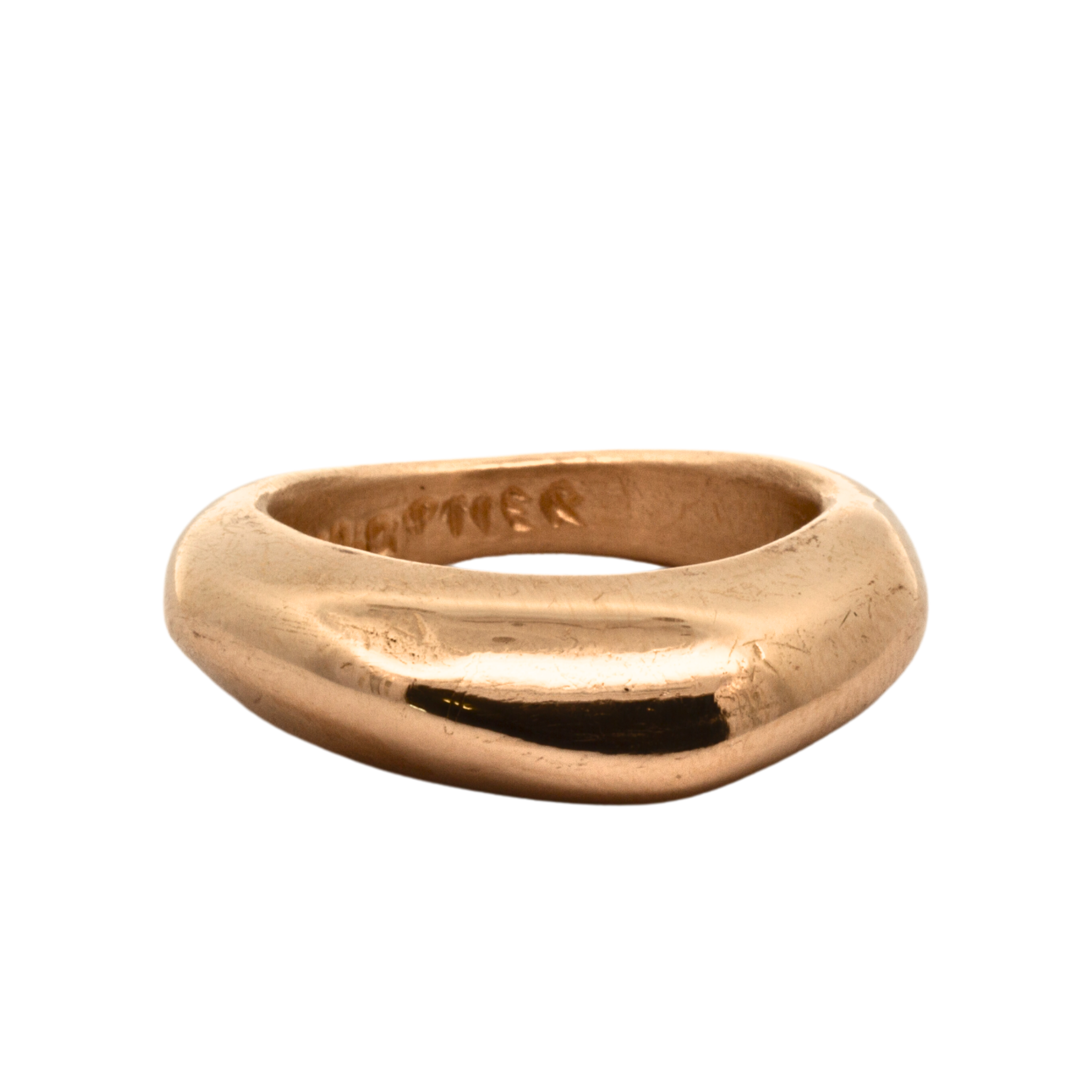 GLENR Round Dome Ring in Fairmined Gold with Polished Finish