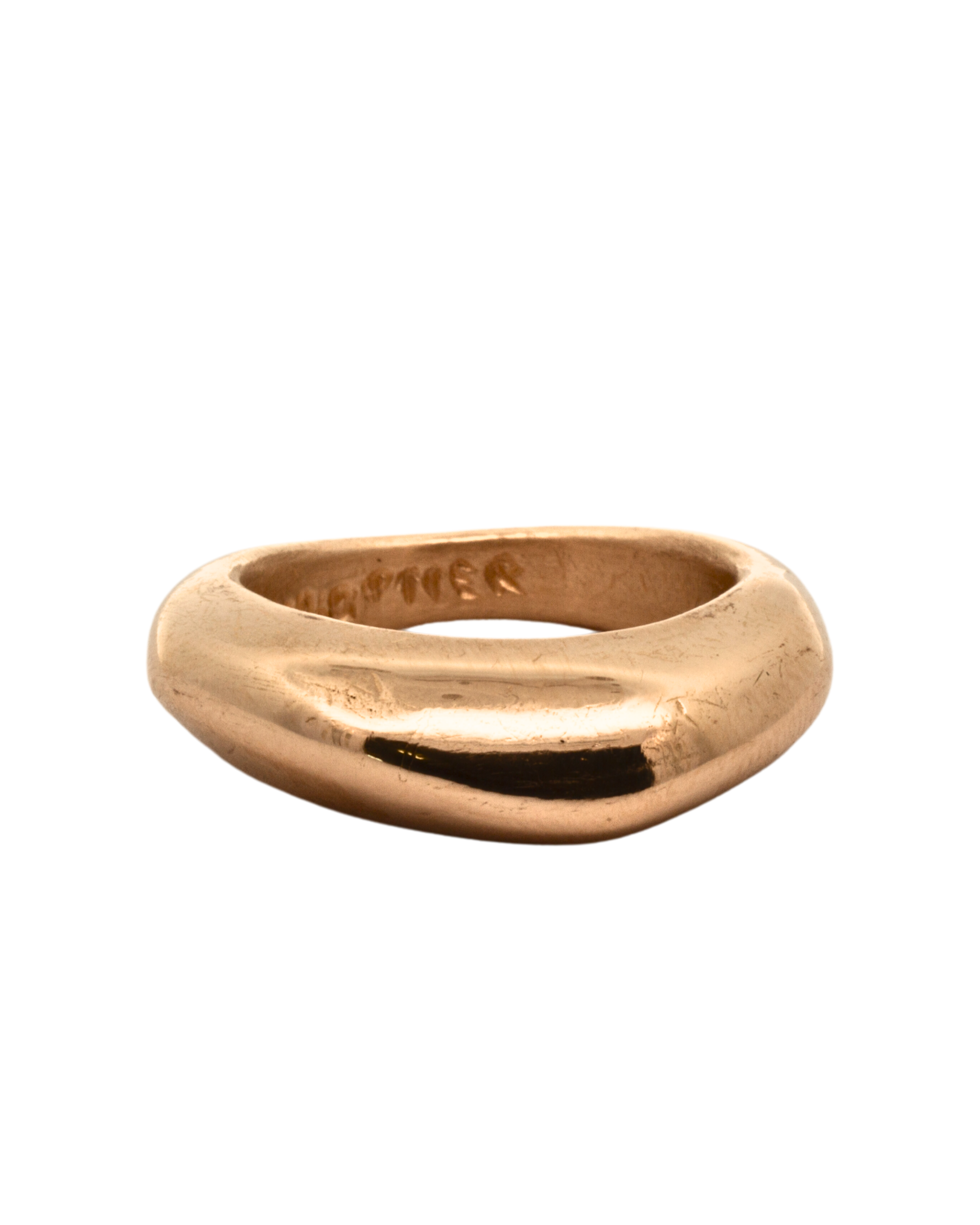 GLENR Round Dome Ring in Fairmined Gold with Polished Finish