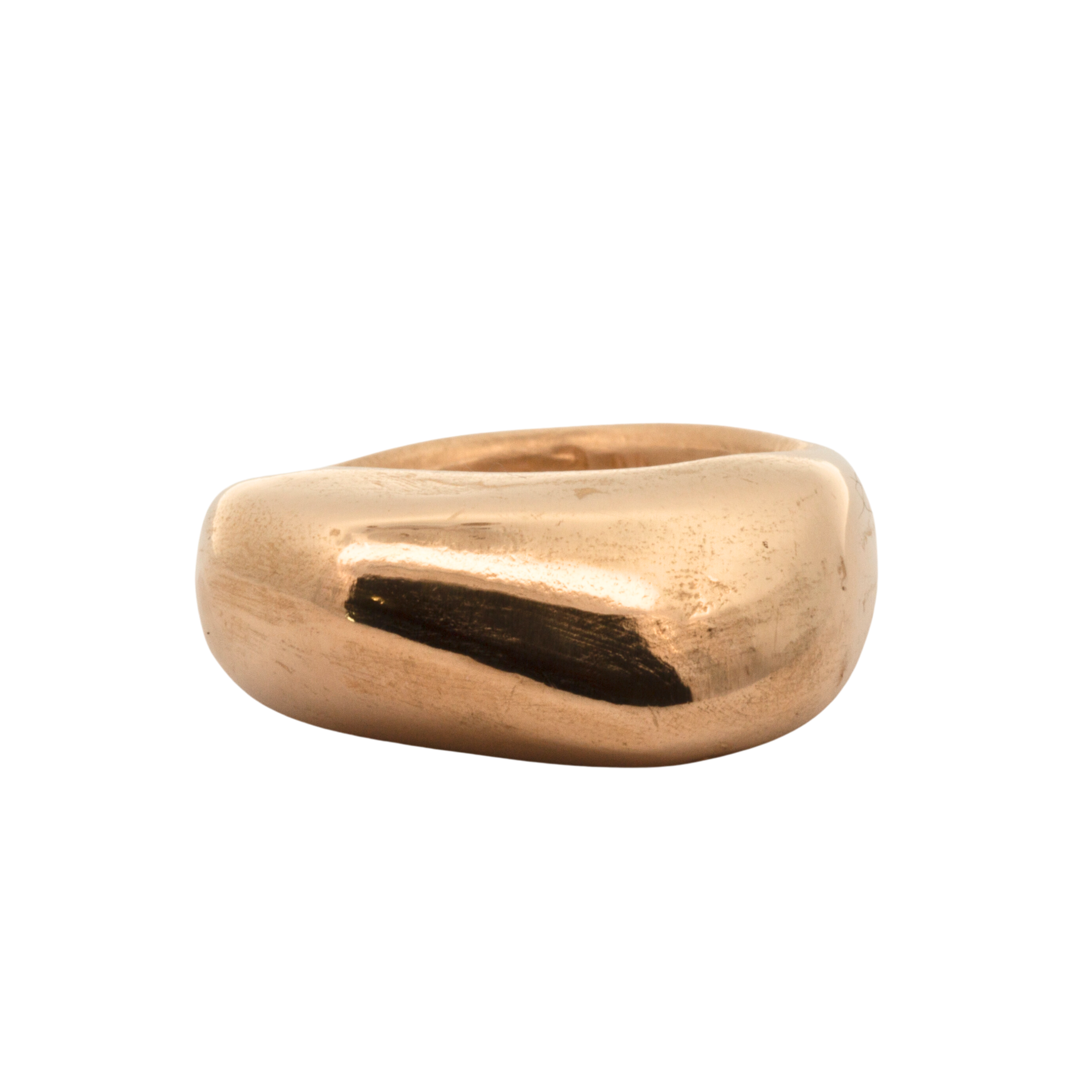 GLENR Square Dome Ring in Fairmined Gold with Sculptural Design