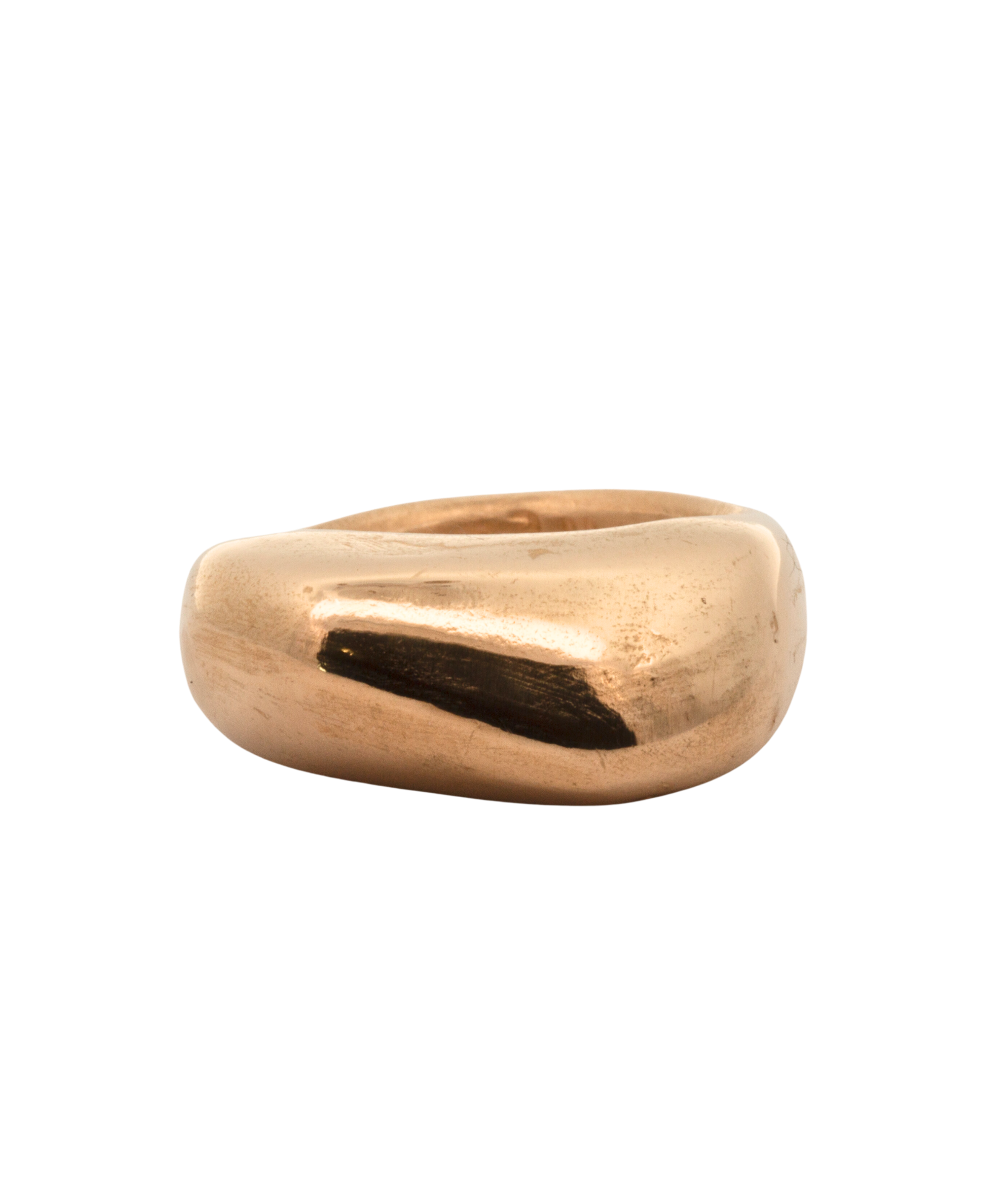 GLENR Square Dome Ring in Fairmined Gold with Sculptural Design