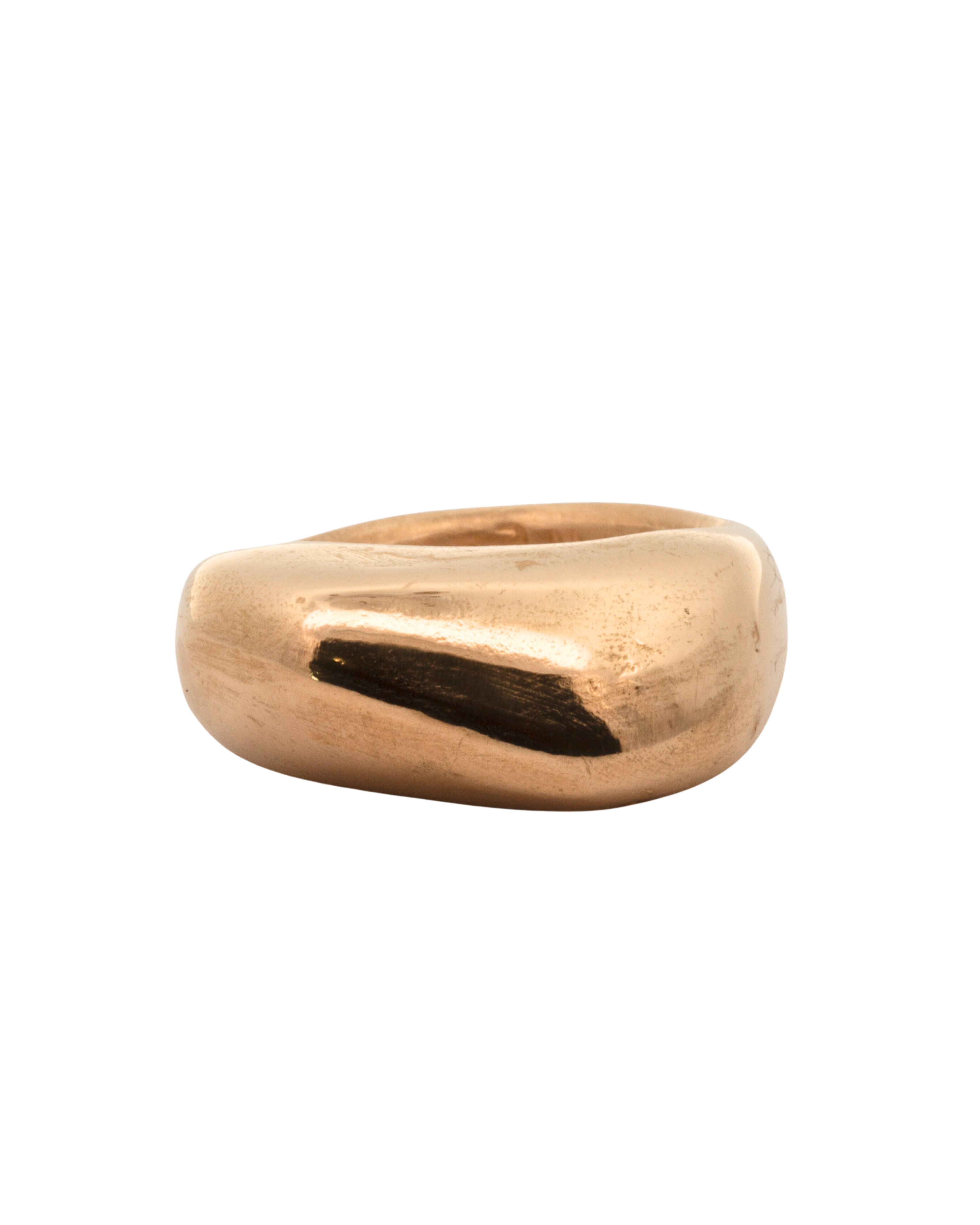 GLENR Square Dome Ring in Fairmined Gold with Sculptural Design