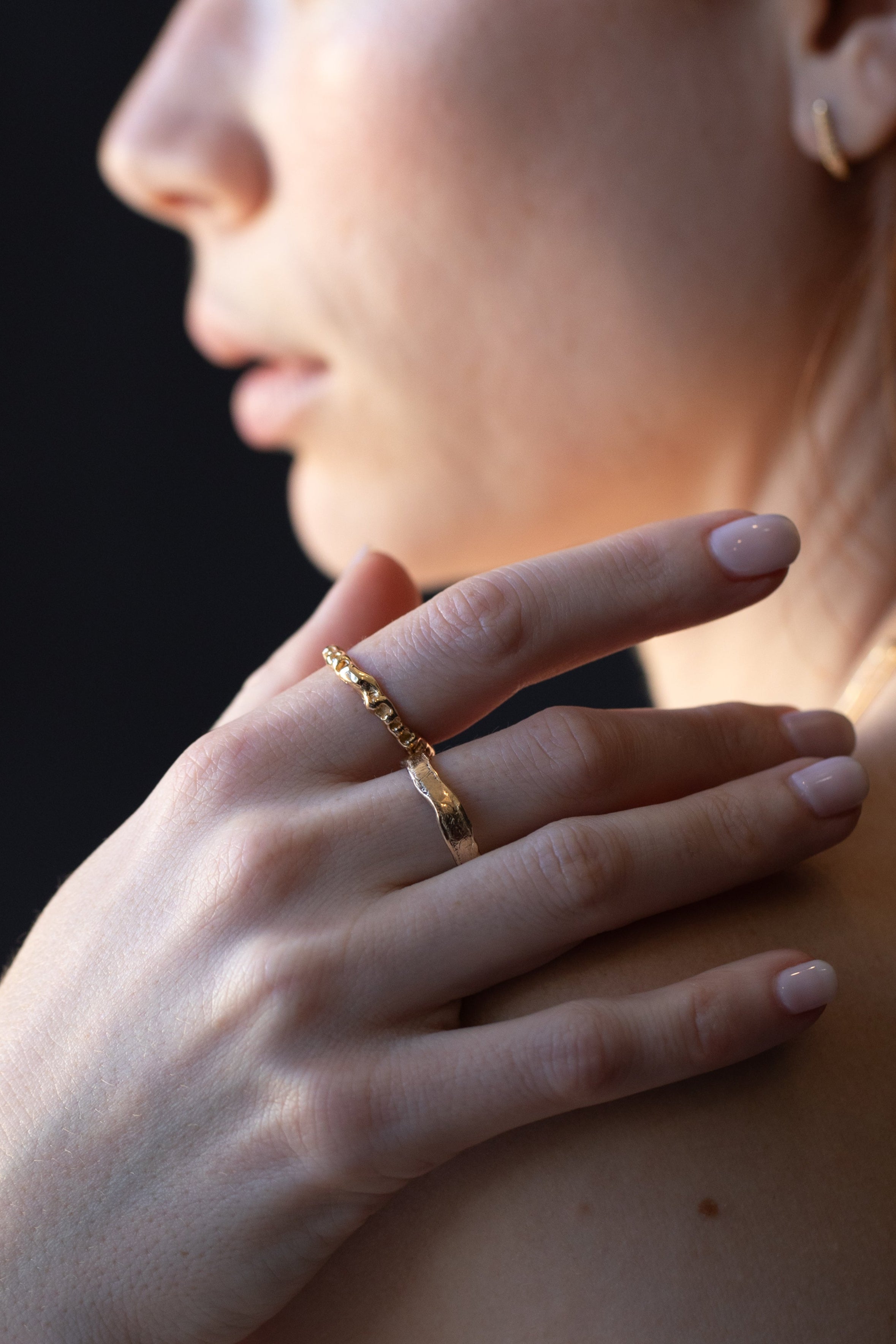 HALLE Ring Paired with Other Siri Hansdotter Jewelry Pieces