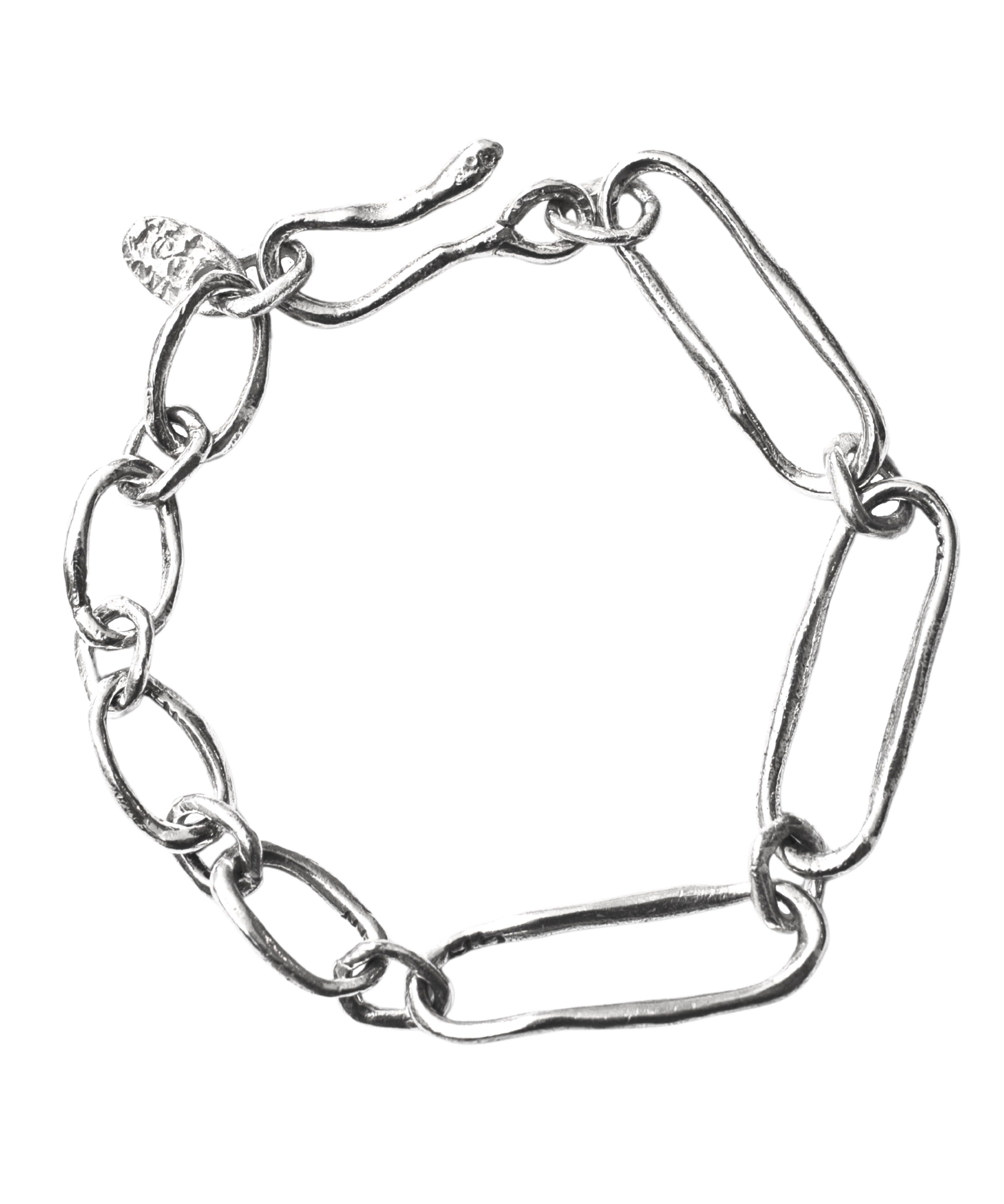 INGA Link Bracelet in recycled sterling silver, lost wax cast