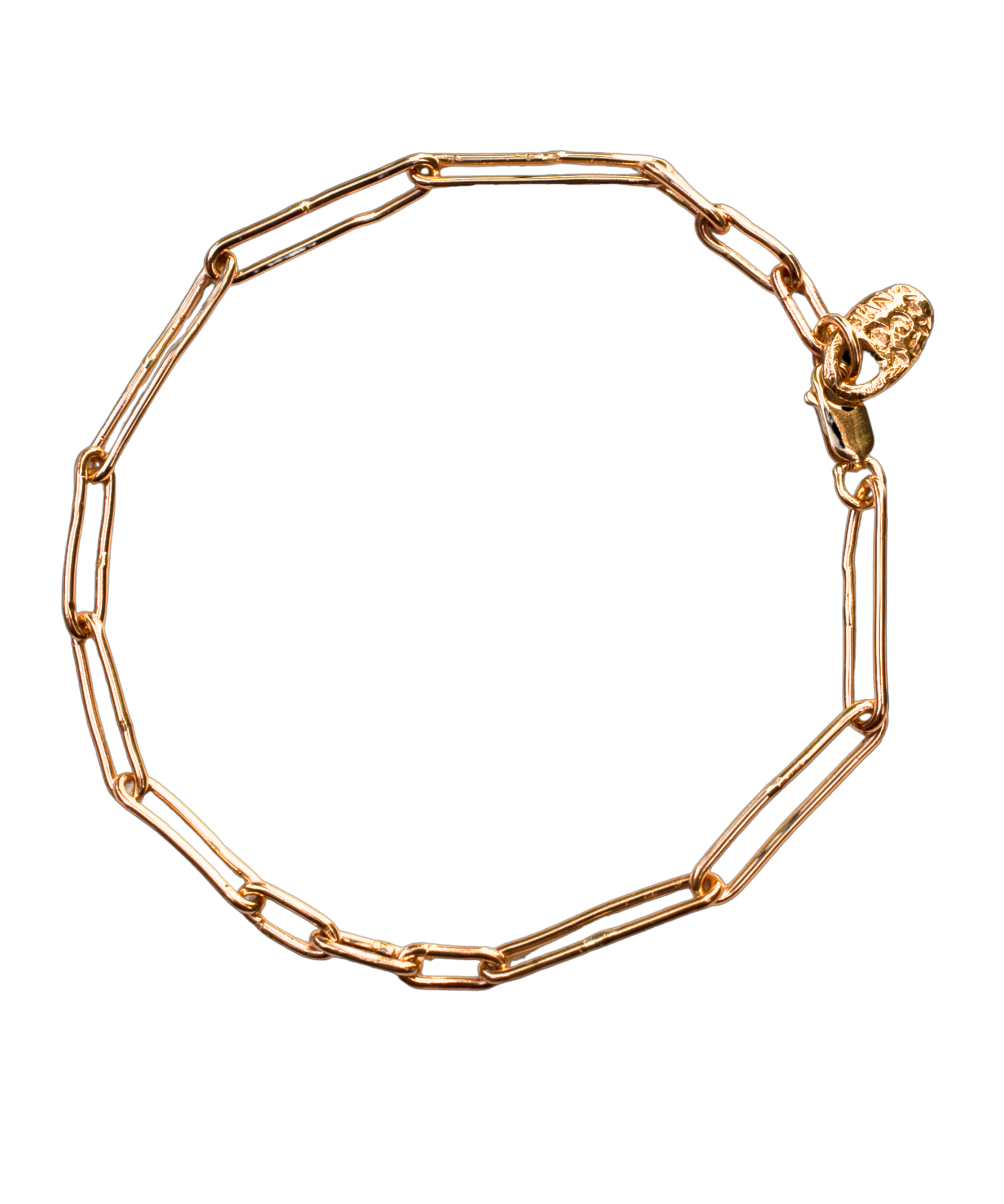 JONSI Slub Link Bracelet in Fairmined Gold with Textured Links