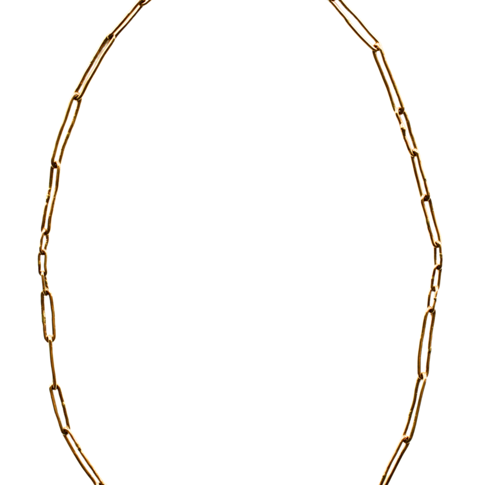 JONSI Slub Link Chain Necklace in Fairmined Gold with Variegated Links