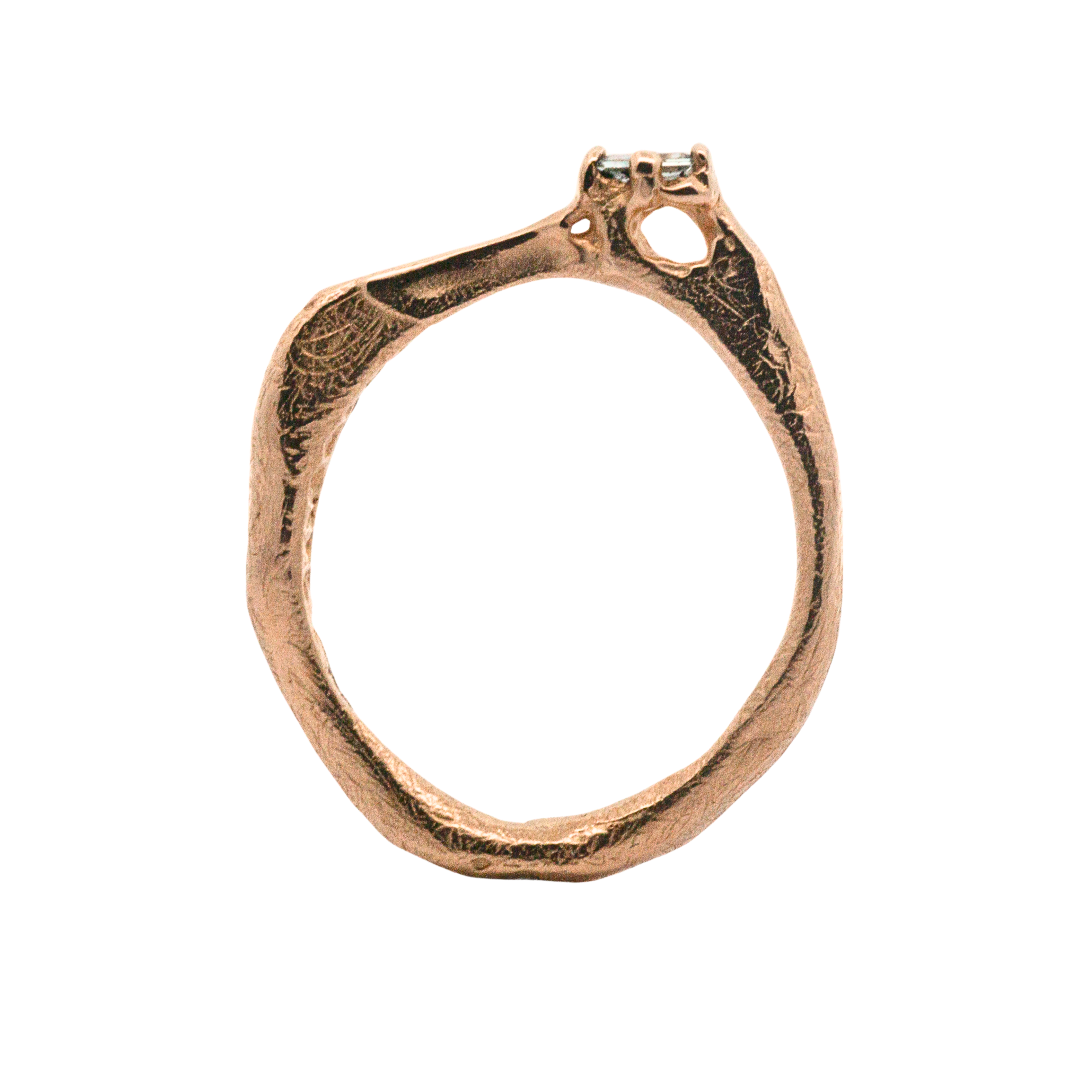 LOTTE Stacker Ring with Ruby Baguette in 14K Fairmined Gold