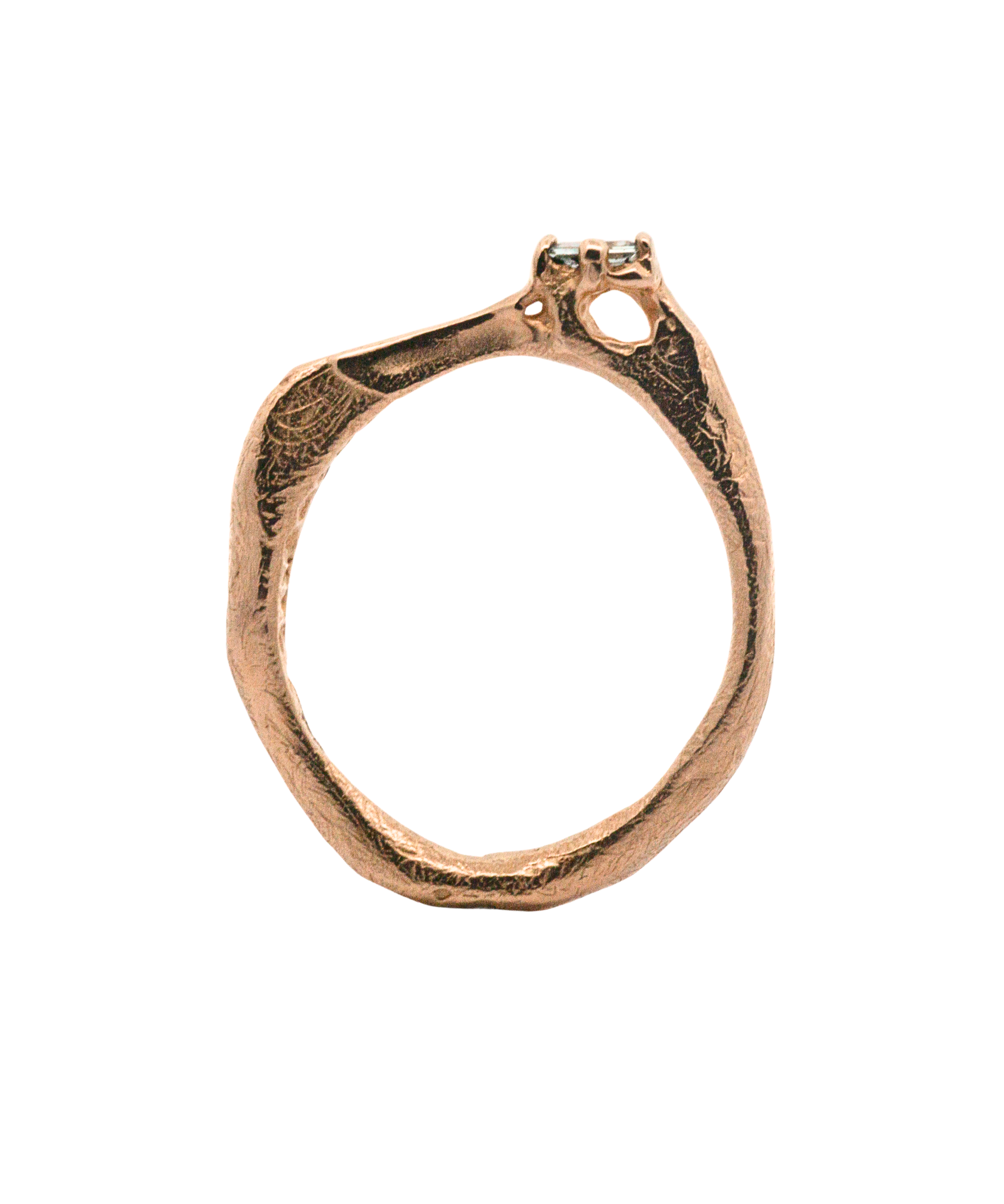 LOTTE Stacker Ring with Ruby Baguette in 14K Fairmined Gold